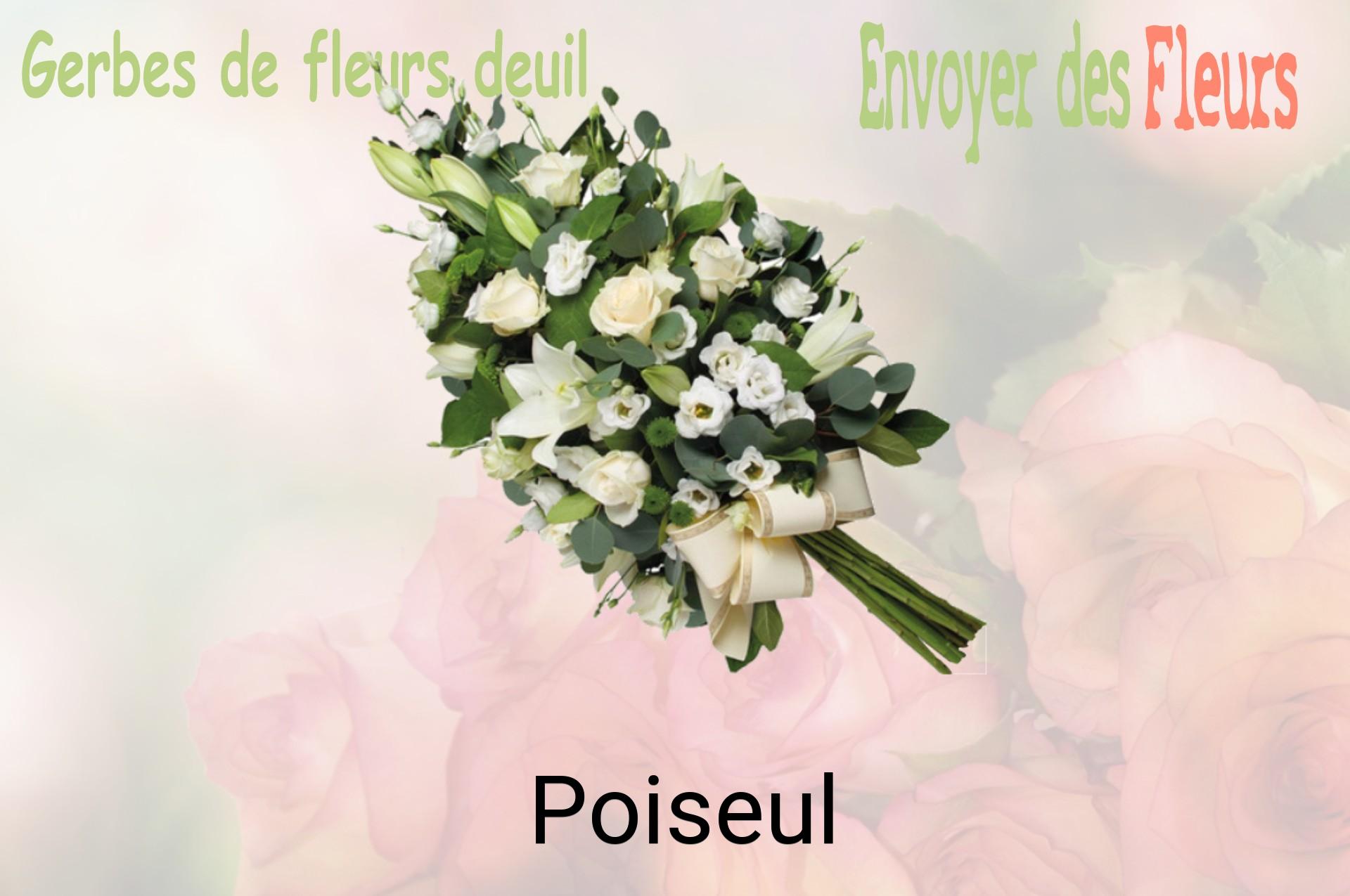 Gerbe de fleurs de deuil livrée à Poiseul